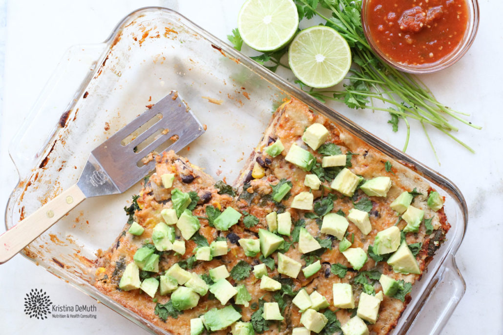 Two Bean Enchilada Casserole Kristina DeMuth