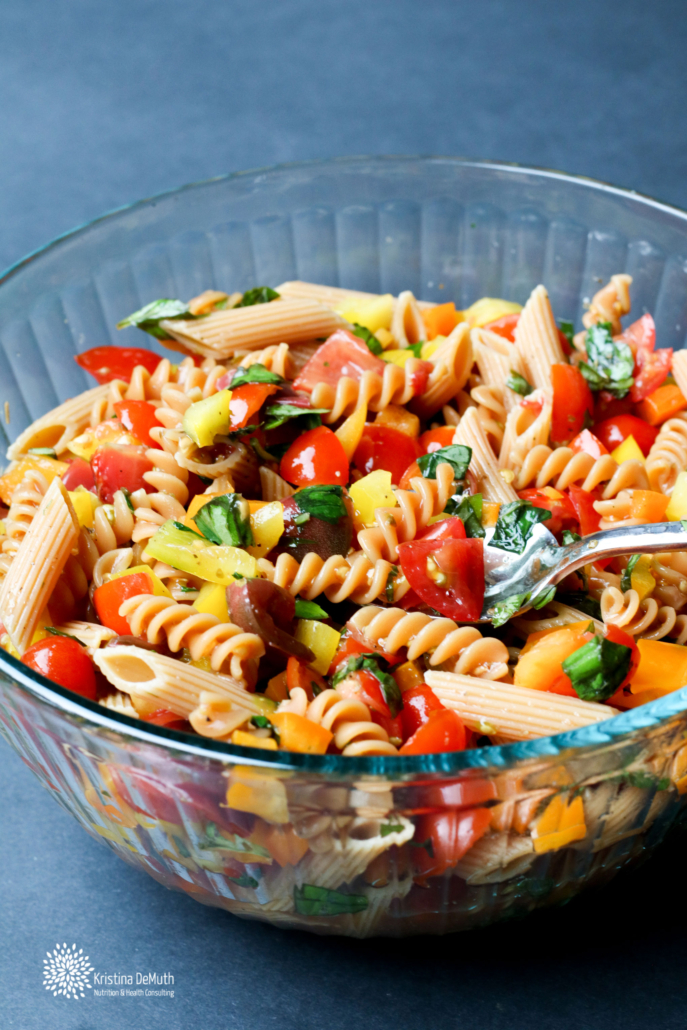 Tomato Basil Pasta Salad - Kristina DeMuth