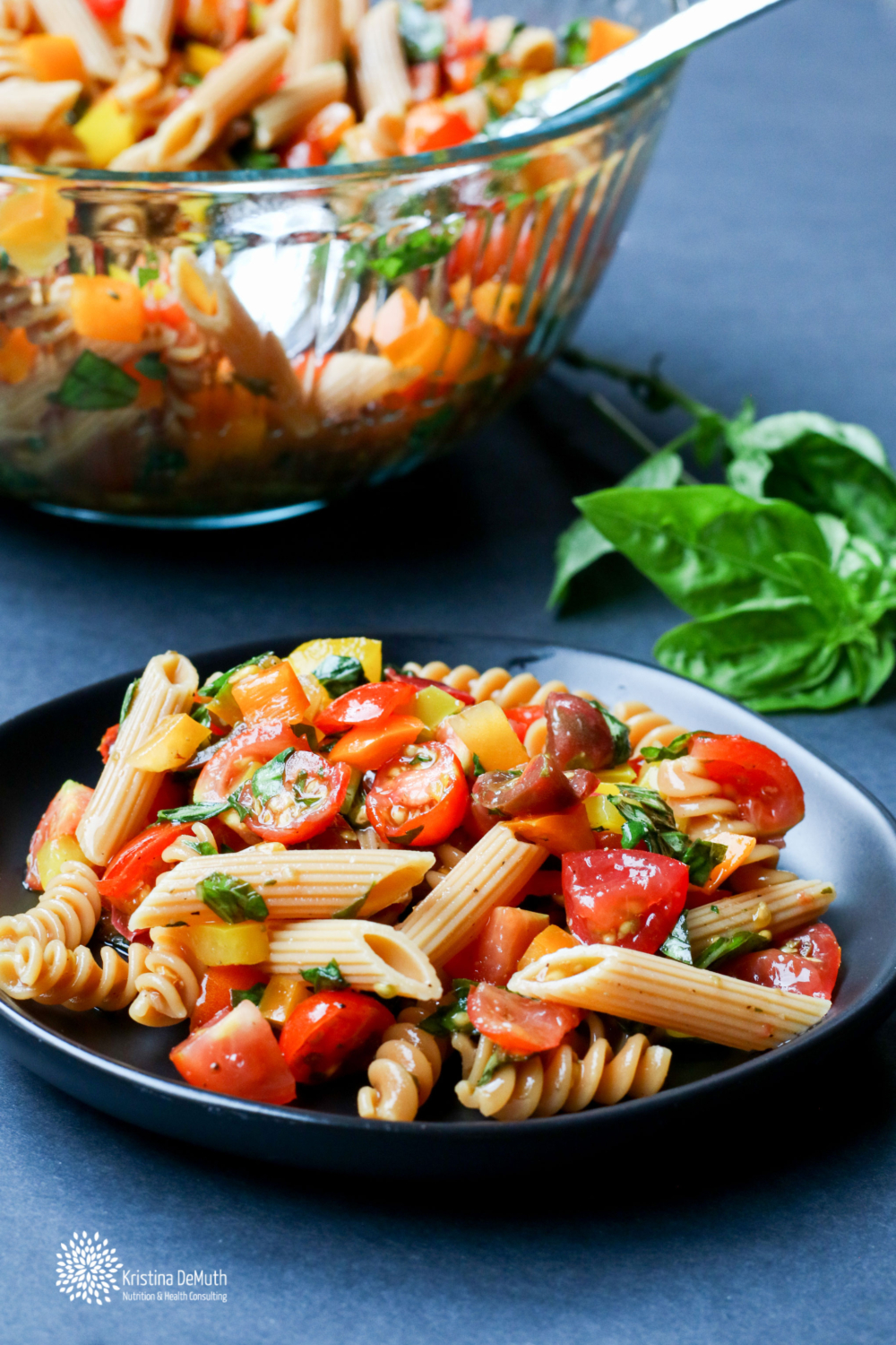 Tomato Basil Pasta Salad - Kristina DeMuth